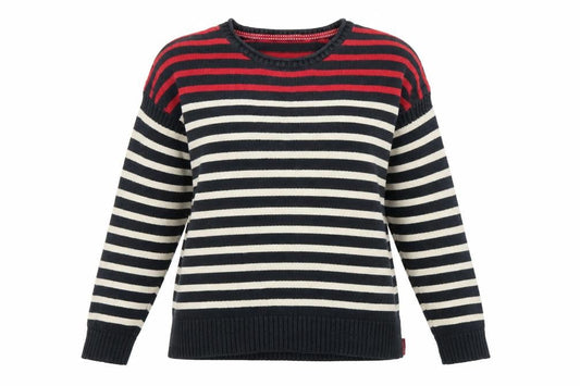 Marks & Spencer Womens Blue Striped Knit Pullover Jumper Size 10