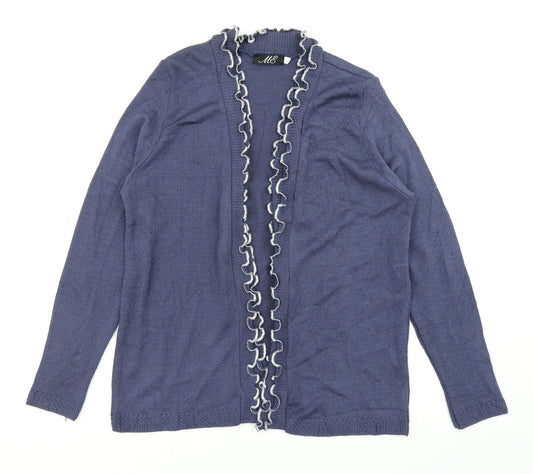 ME Womens Blue  Knit Cardigan Jumper Size M