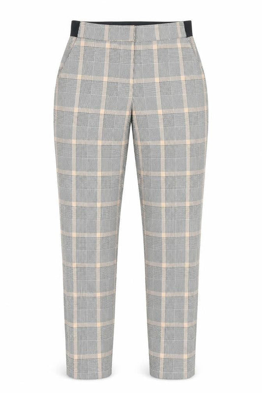 Prmark Womens Blue Plaid  Dress Pants Trousers Size 6 L26 in