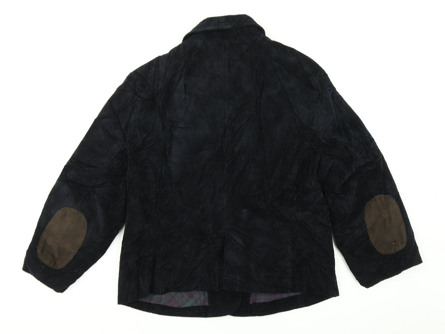 Indigo Womens Blue  Corduroy Jacket Blazer Size 12