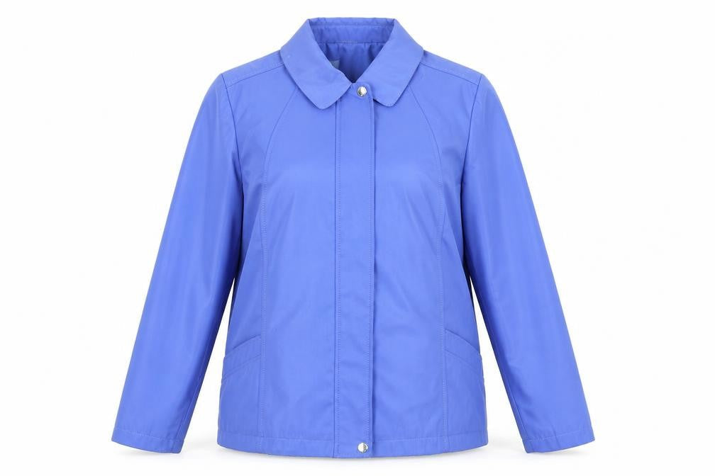BM Collection Womens Blue   Rain Coat Coat Size M