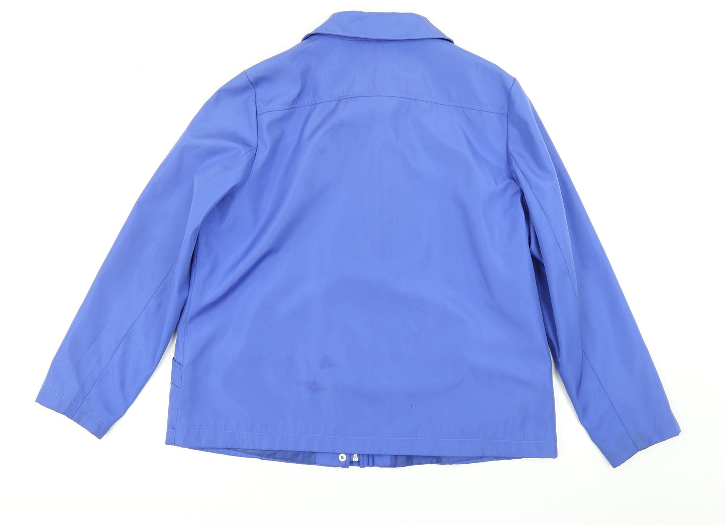 BM Collection Womens Blue   Rain Coat Coat Size M