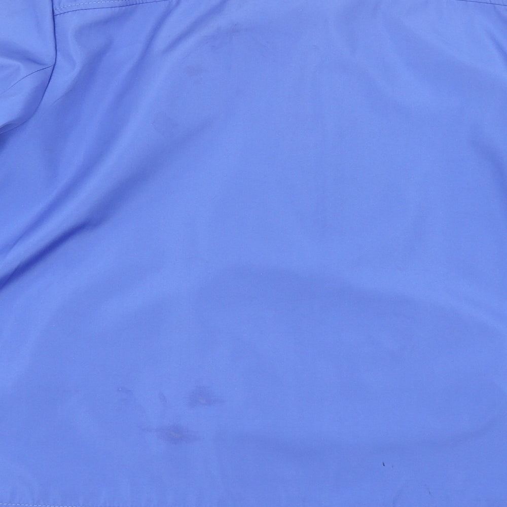 BM Collection Womens Blue   Rain Coat Coat Size M