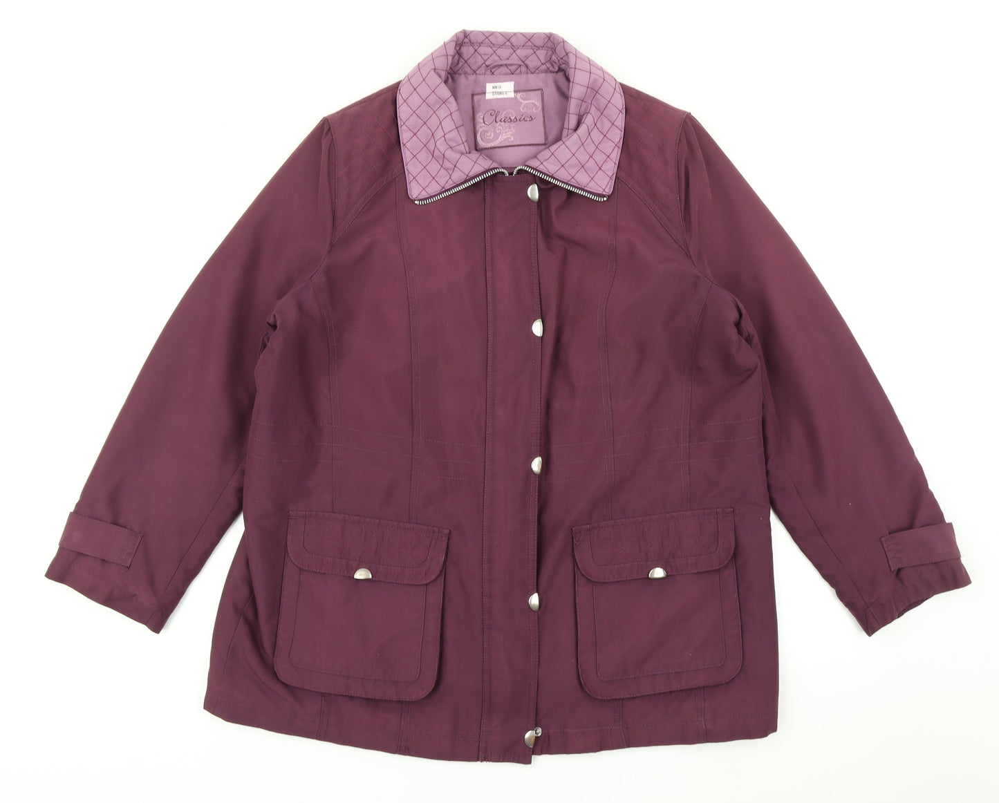 BM Womens Purple   Pea Coat Coat Size M