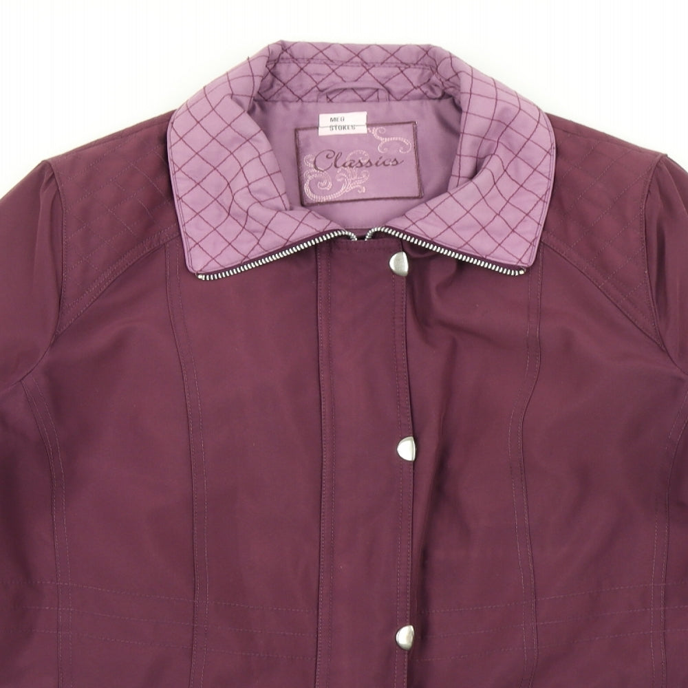 BM Womens Purple   Pea Coat Coat Size M