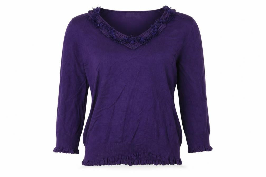 Per Una Womens Purple  Knit Pullover Jumper Size 12