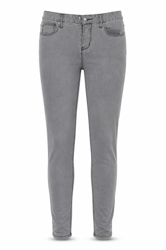 Front view of Denim Co. women’s grey denim skinny jeans, size UK 8, 31-inch leg