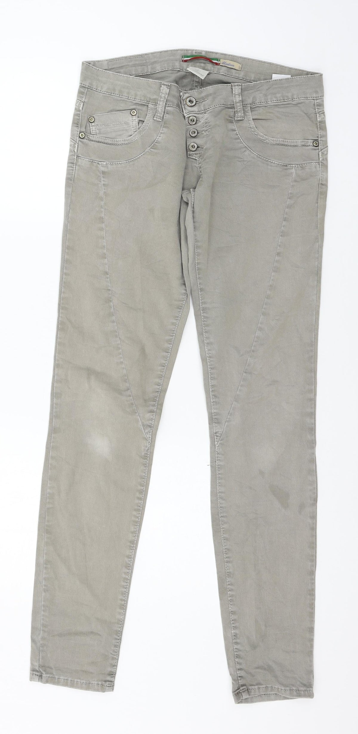 Please Womens Grey   Trousers  Size M L31 in