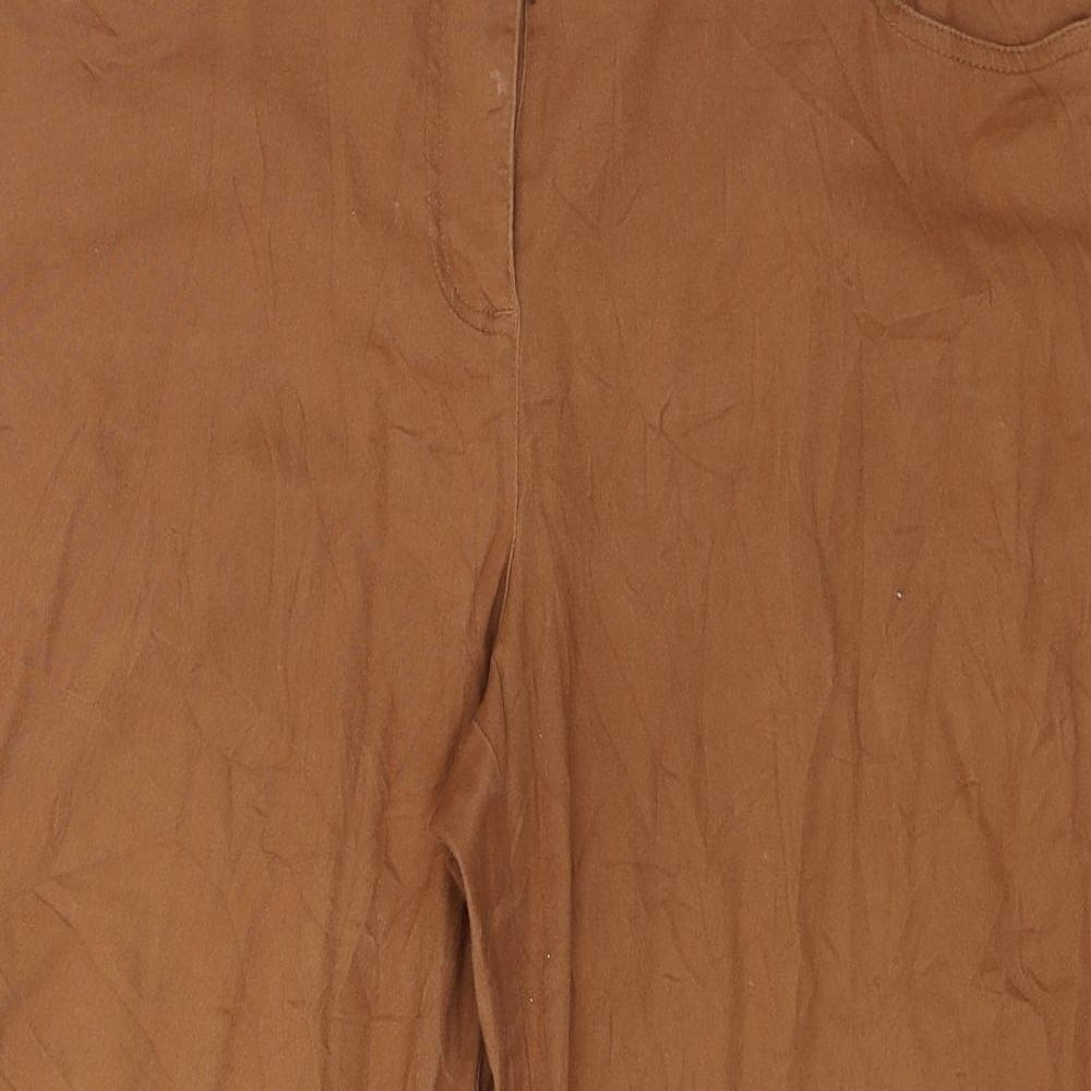 Casual Wear Womens Brown   Cropped Trousers Size 20 L23 in