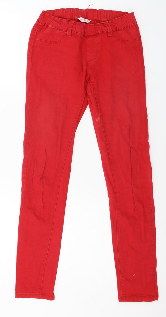 Miss Romance Womens Red  Denim Jegging Jeans Size 28 in L28 in