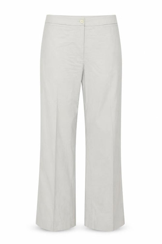 Front view of Cambio women’s grey trousers, size UK 14, 28-inch leg