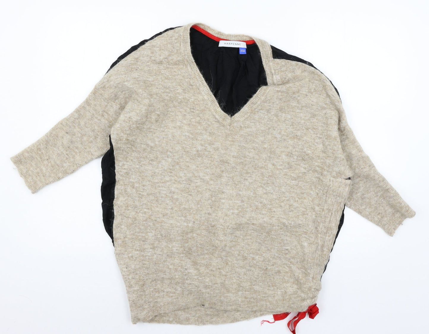 HARPENNE Womens Beige  Knit Pullover Jumper Size 12