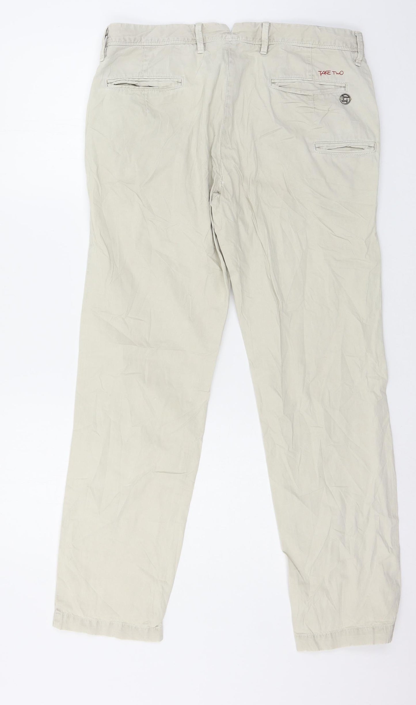 Take.Two Womens Beige   Trousers  Size 30 in L29 in