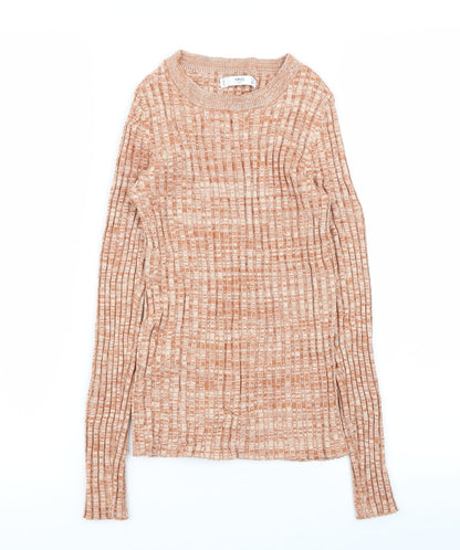 Mango Womens Orange   Basic T-Shirt Size S