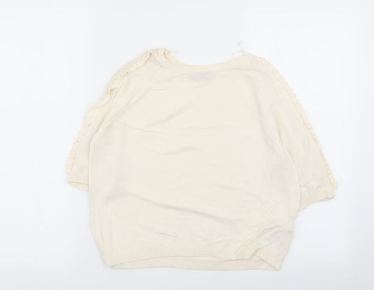 Per Una Womens Ivory Floral  Pullover Jumper Size 10