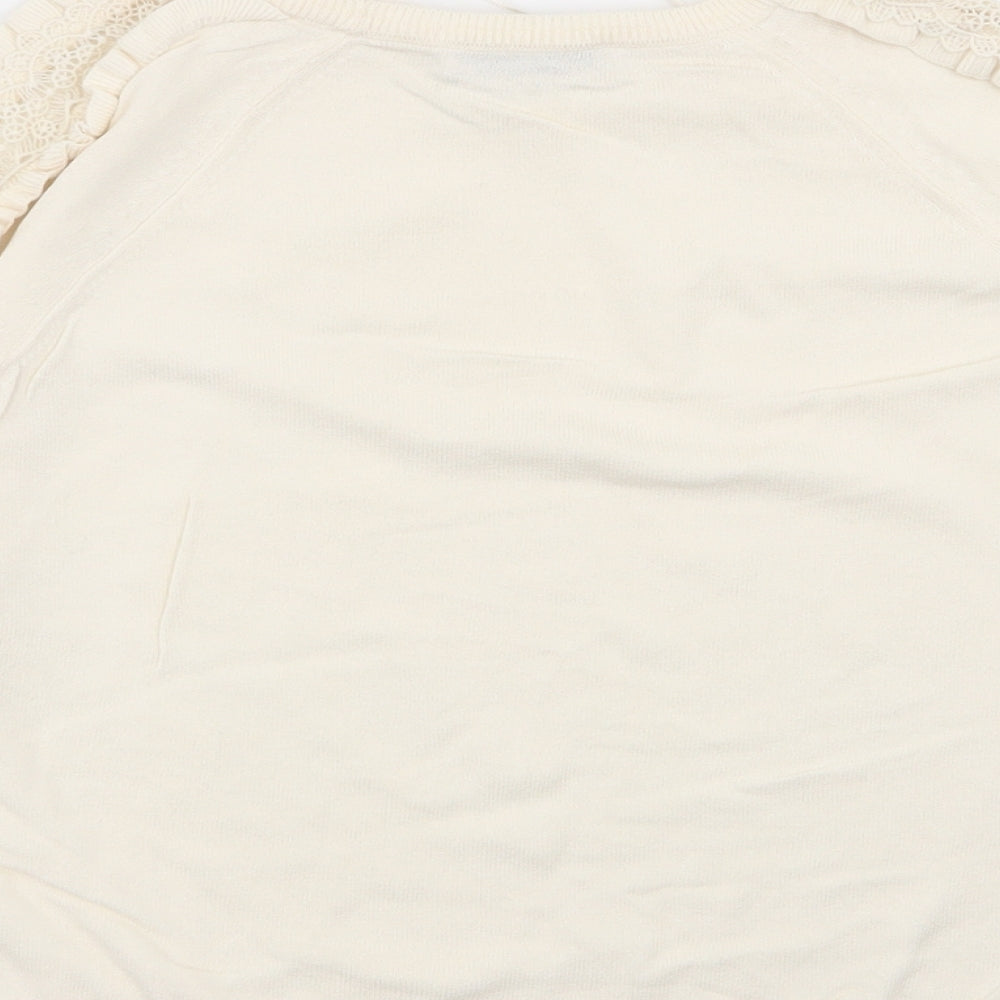 Per Una Womens Ivory Floral  Pullover Jumper Size 10