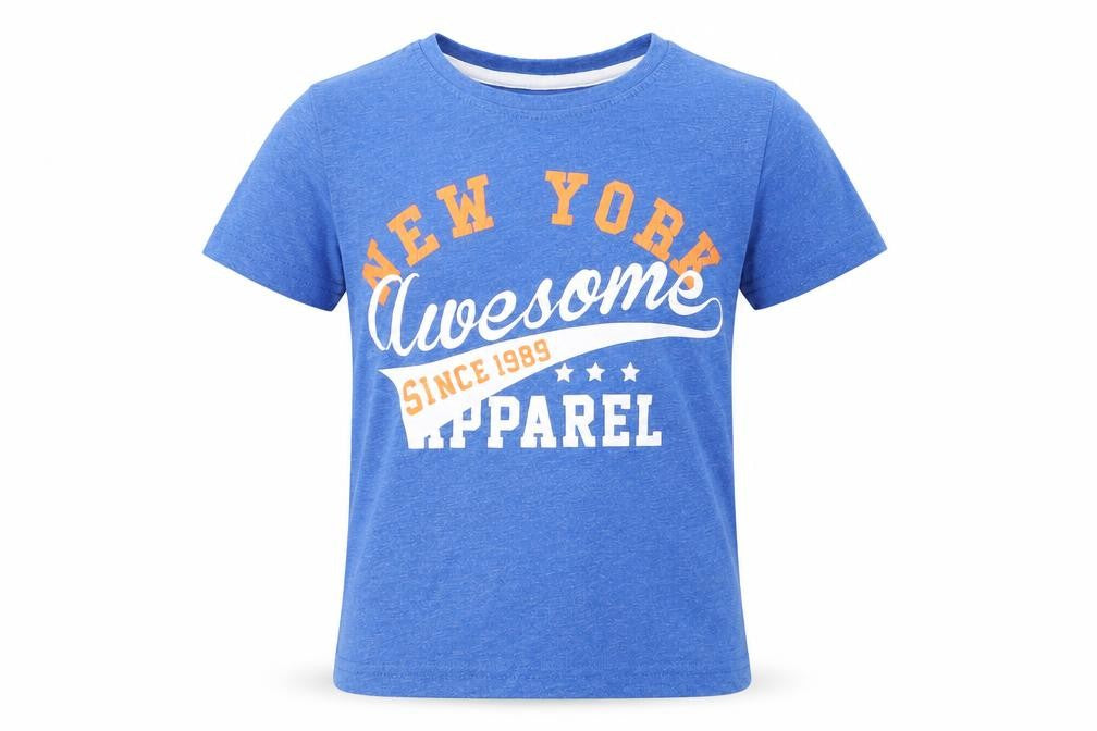 Primark Boys Blue   Basic T-Shirt Size 5-6 Years