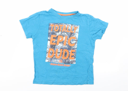 Primark Boys Blue   Basic T-Shirt Size 4-5 Years