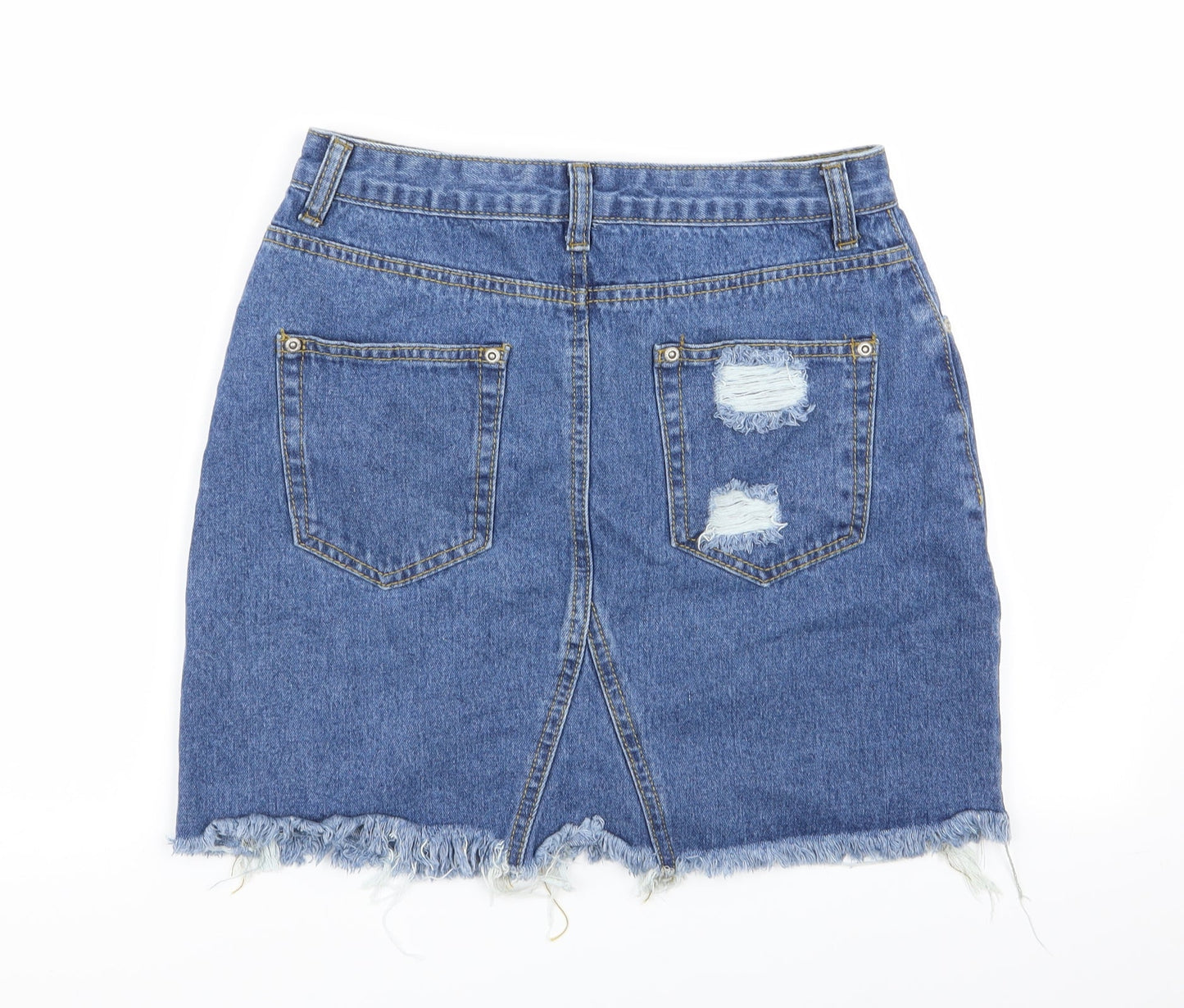 PLT Womens Blue   Mini Skirt Size 8  - ripped skirt