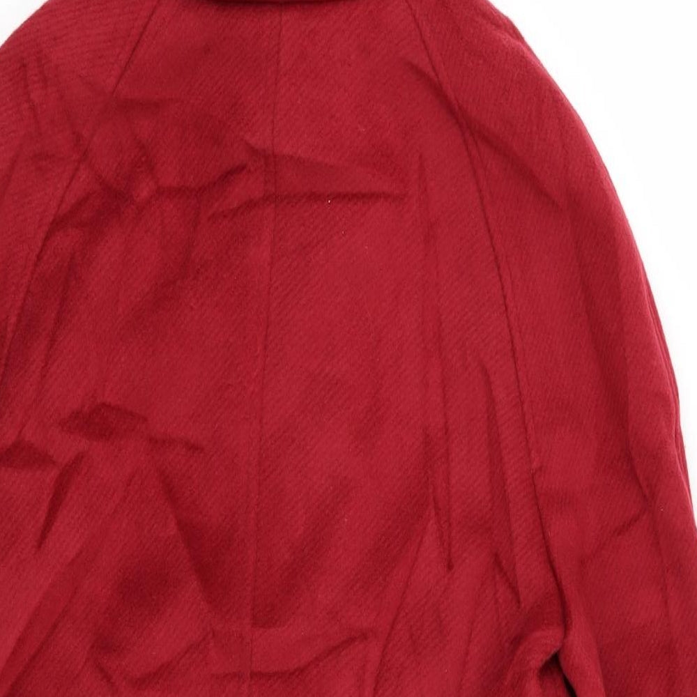 Marks & Spencer Womens Red   Overcoat Coat Size 8