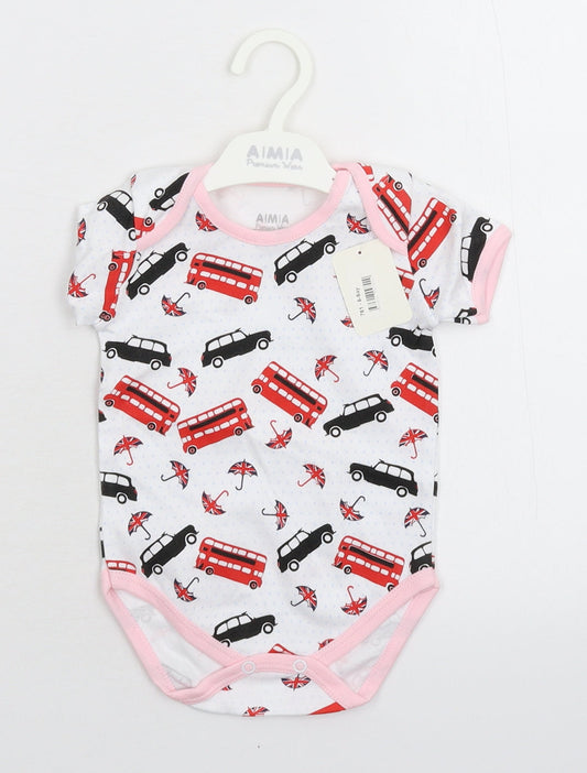 AMA Baby White   Babygrow One-Piece Size 6-9 Months