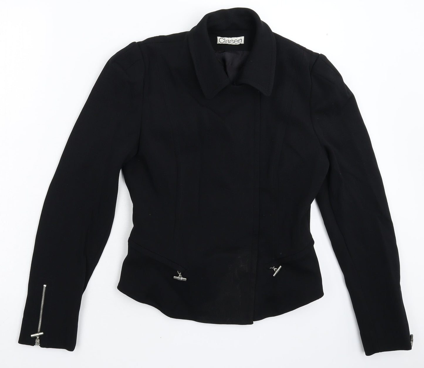 Clasen Womens Black   Jacket Blazer Size M