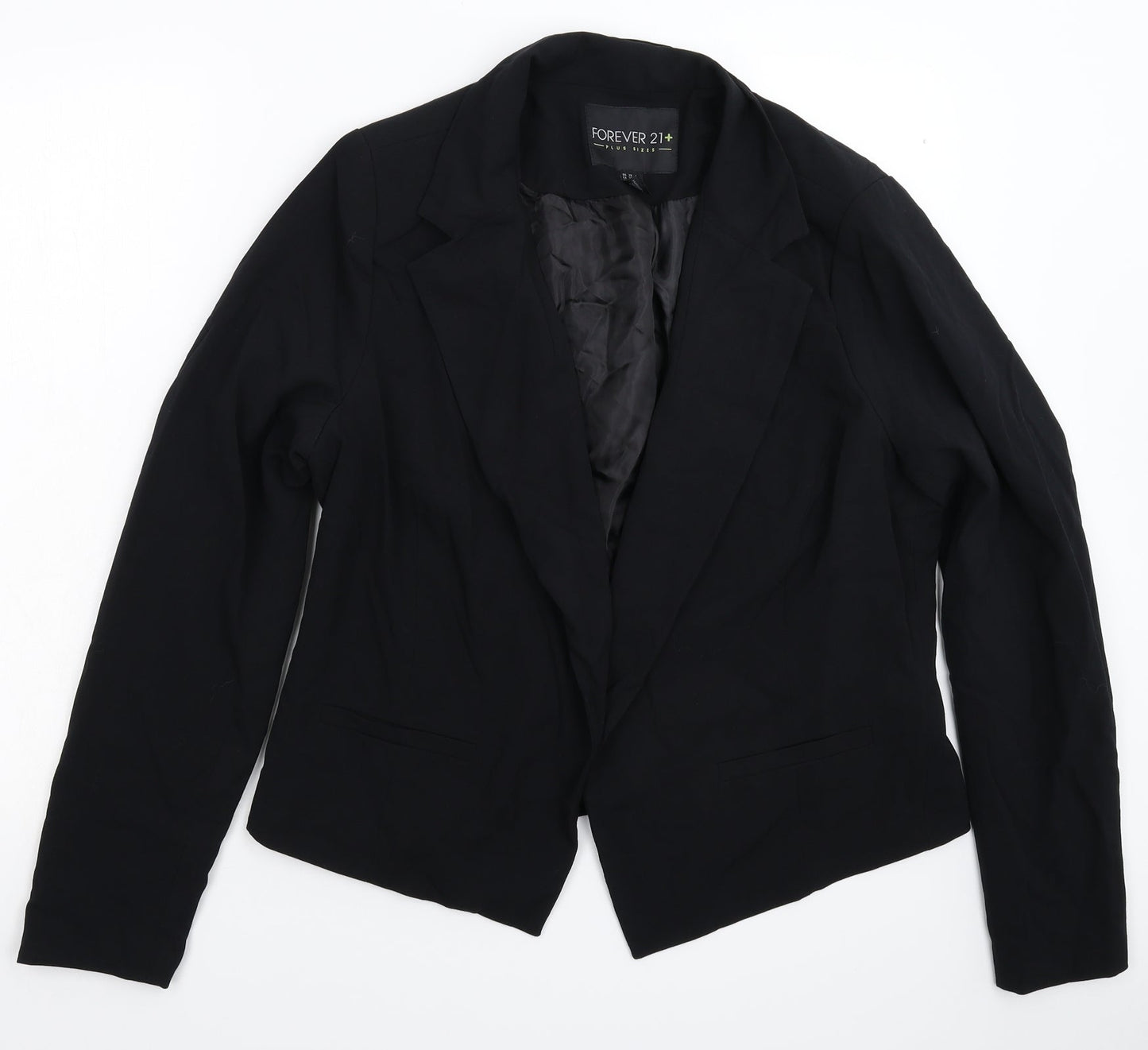 FOREVER 21 Womens Black   Jacket Blazer Size 2XL