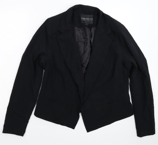 FOREVER 21 Womens Black   Jacket Blazer Size 2XL