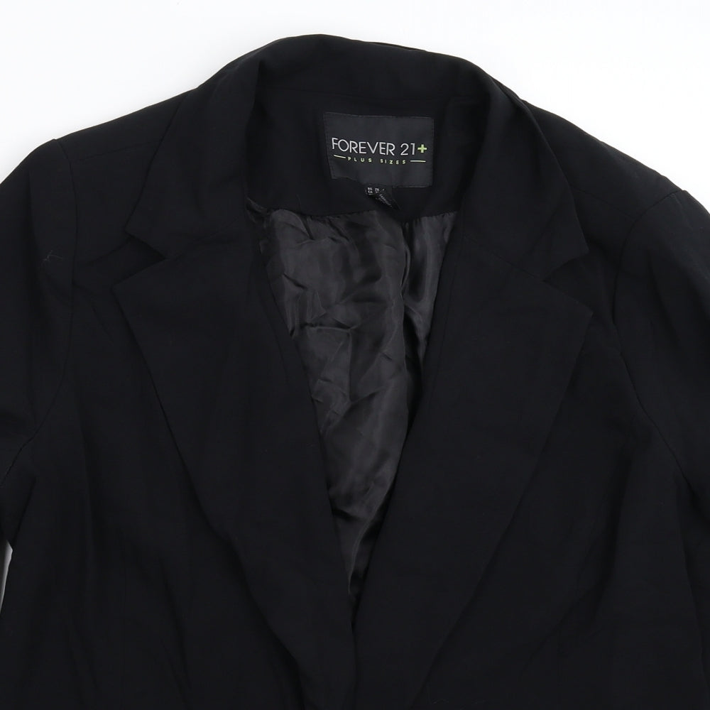 FOREVER 21 Womens Black   Jacket Blazer Size 2XL