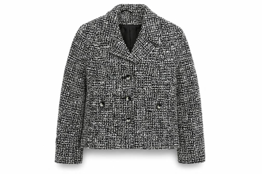 Preworn Womens Grey Check  Jacket Blazer Size M