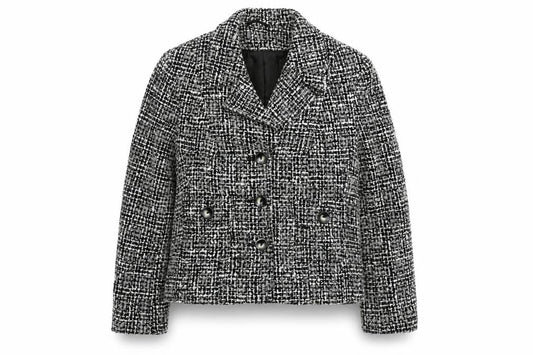 Preworn Womens Grey Check  Jacket Blazer Size M