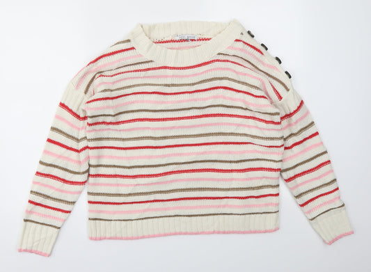 NEXT Womens Multicoloured Striped  Pullover Jumper Size M