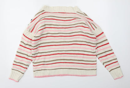 Next Womens Multicoloured Striped  Pullover Jumper Size M