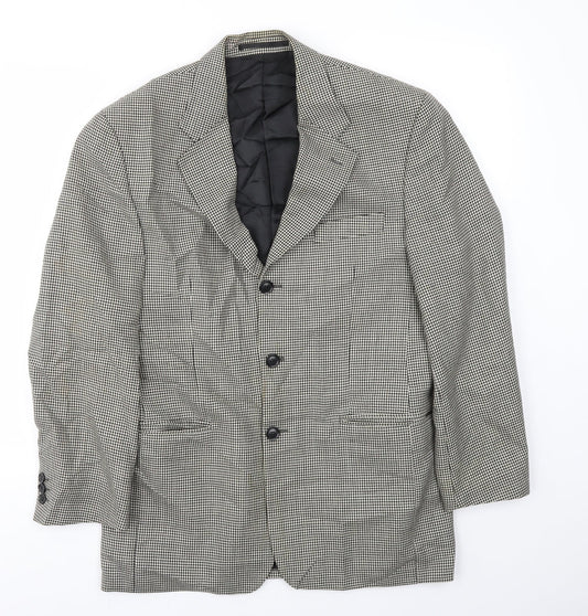 HAREWOOD Mens Brown Check  Jacket Blazer Size 40