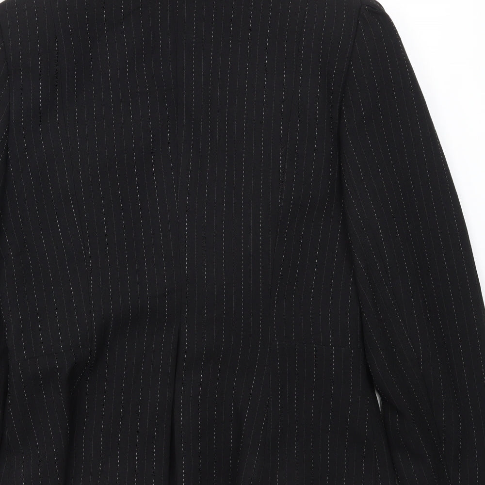 EVIE  Womens Black Striped  Jacket Blazer Size 12