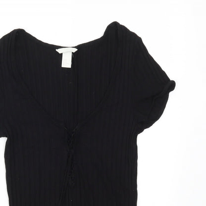 H&M Womens Black   Basic T-Shirt Size M