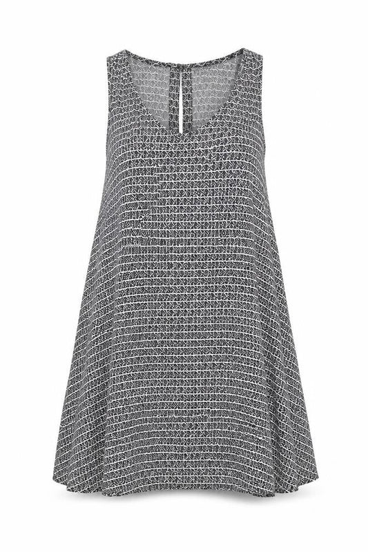 H&M Womens Black Geometric  Fit & Flare  Size 8