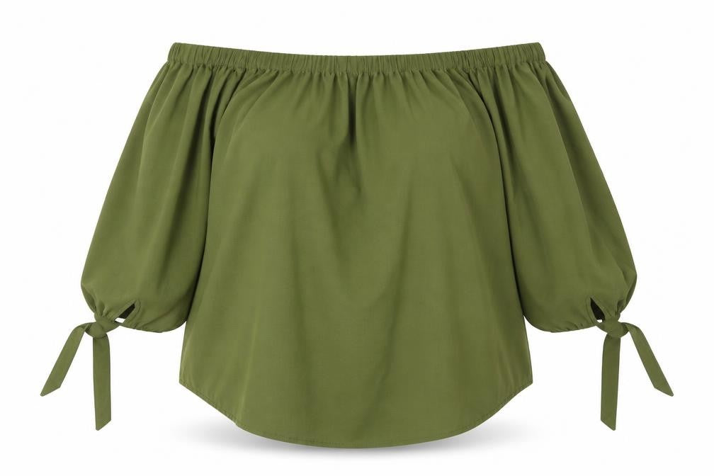 Abollria Womens Green   Basic Blouse Size 2XL