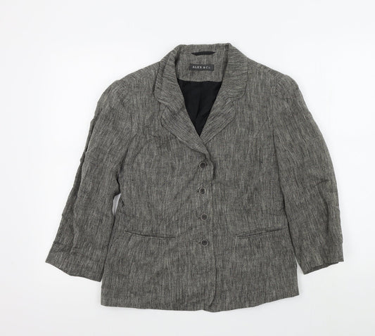 ALEX&CO Womens Brown Colourblock  Jacket Blazer Size 10