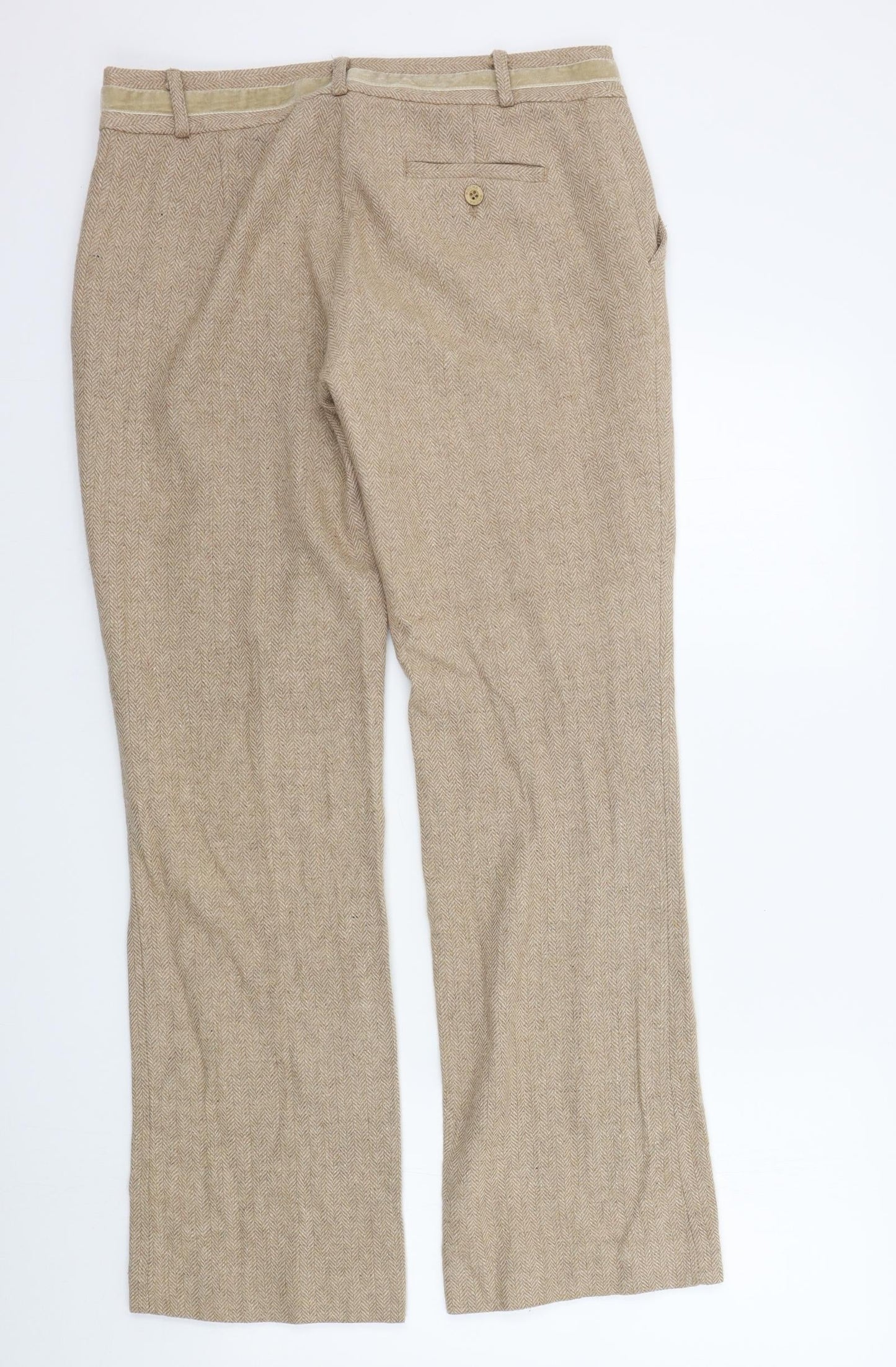 ROCHA,JOHN ROCHA Womens Beige   Trousers  Size 12 L31 in