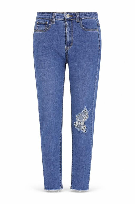 MOMOKROM Womens Blue   Skinny Jeans Size 8 L25.5 in