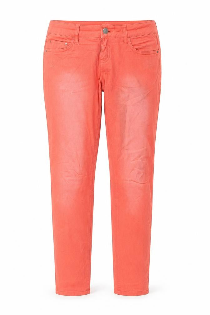 ESMARA Womens Orange  Denim Skinny Jeans Size 12 L29 in