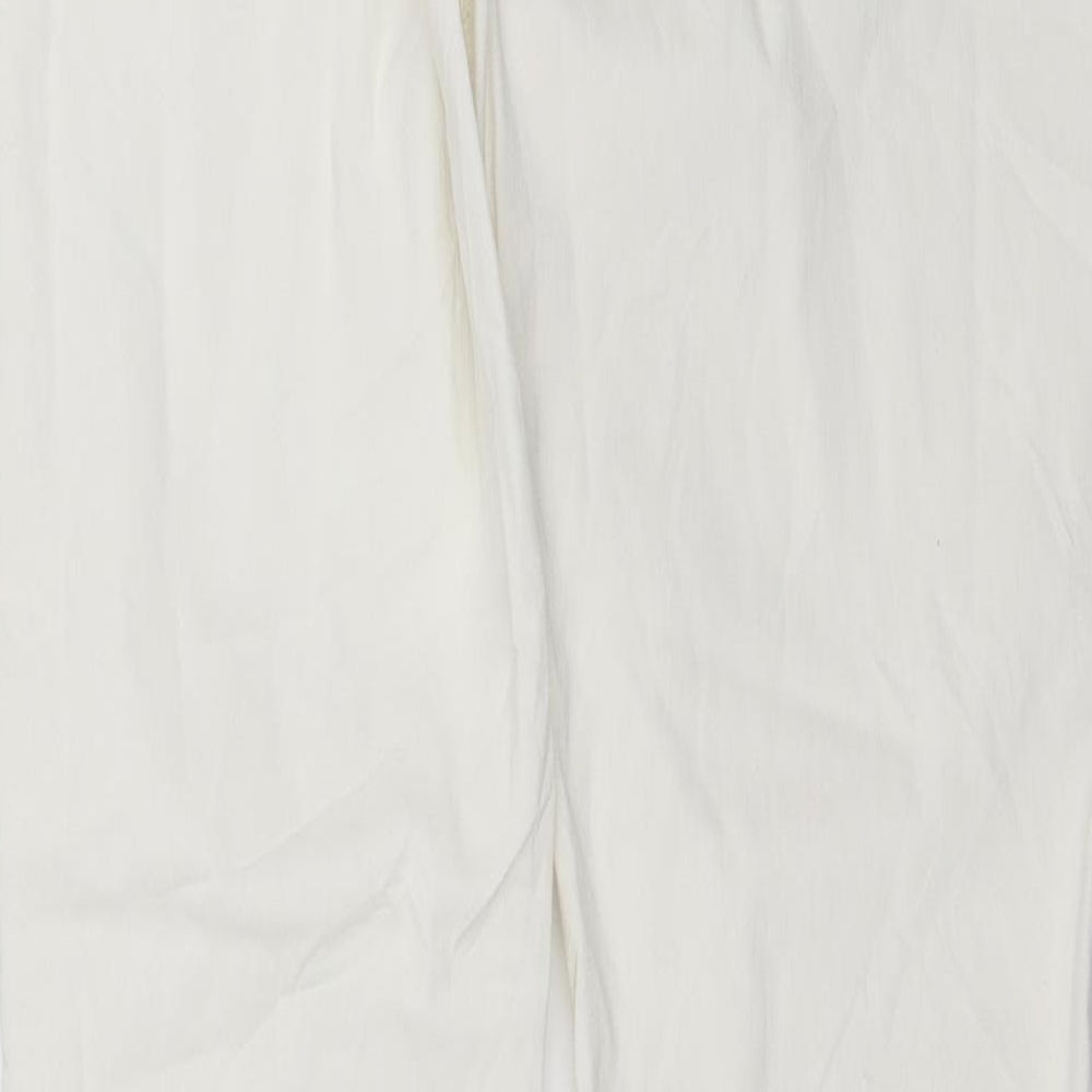 GUIDANCE Womens White Floral  Trousers  Size S L30 in