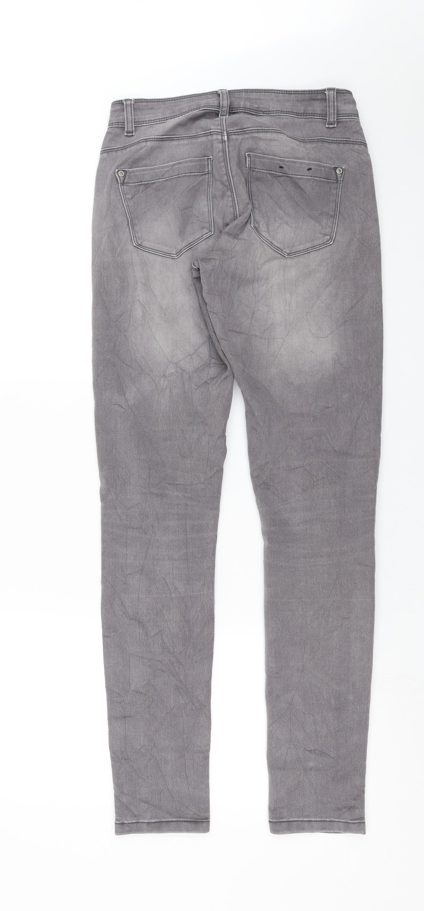 Only Womens Grey  Denim Skinny Jeans Size S L31 in