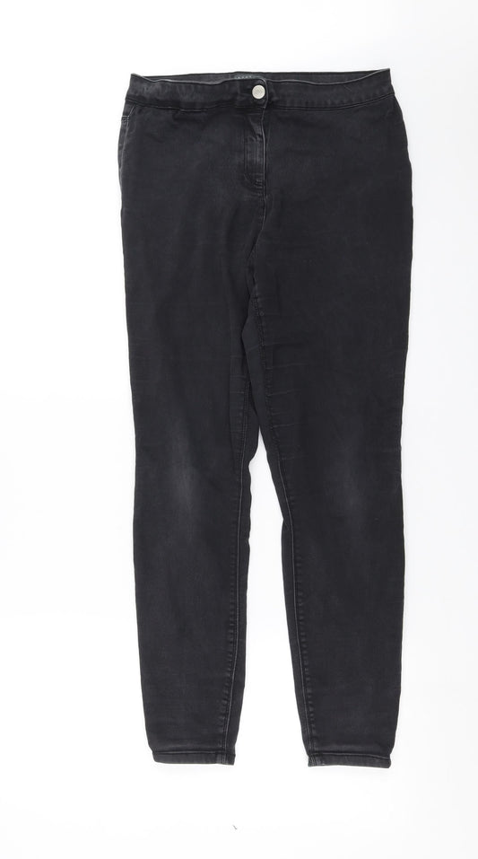 Papaya Womens Grey  Denim Skinny Jeans Size 12 L28 in