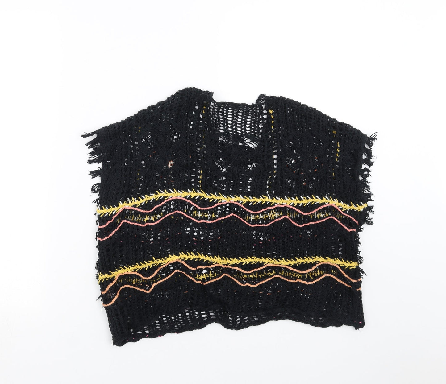 NEXT Girls Black  Knit Pullover Jumper Size 7 Years