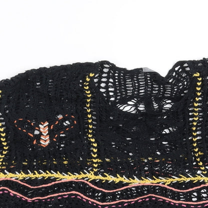 Next Girls Black  Knit Pullover Jumper Size 7 Years
