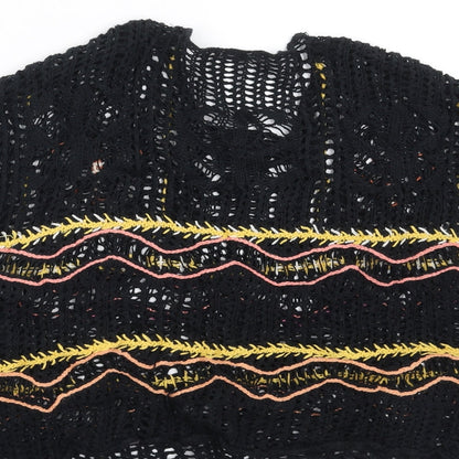 Next Girls Black  Knit Pullover Jumper Size 7 Years