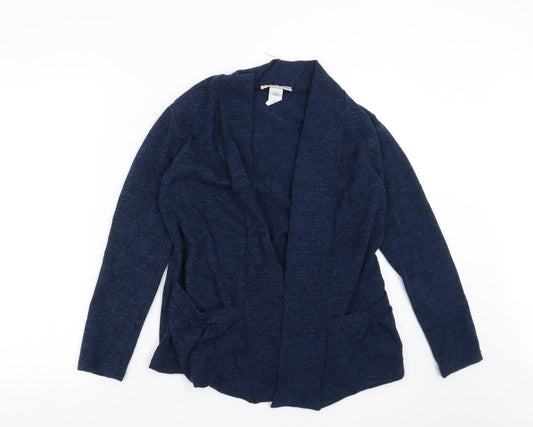 Carol Rose Womens Blue  Knit Cardigan Jumper Size M