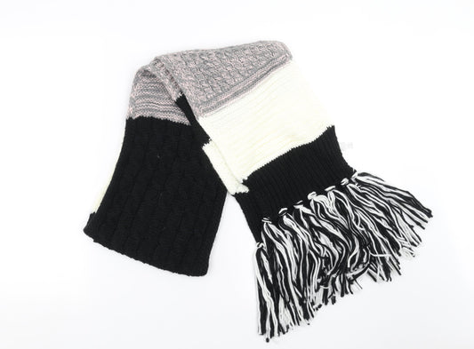 F&F Womens Black  Knit  Scarf   - cable knit